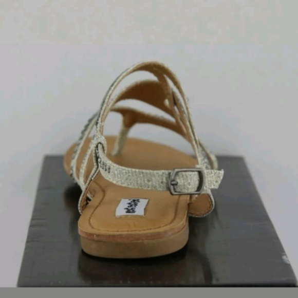 Not Rated Bastin Glitter Nude Sandals - Picture 4 of 4